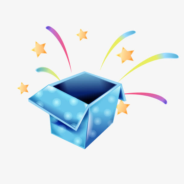 魔术盒的欢庆条纹免抠