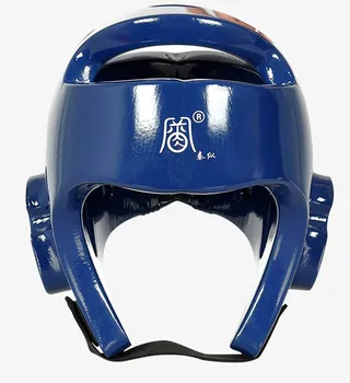 蓝色炫酷跆拳道班专用头盔免抠
