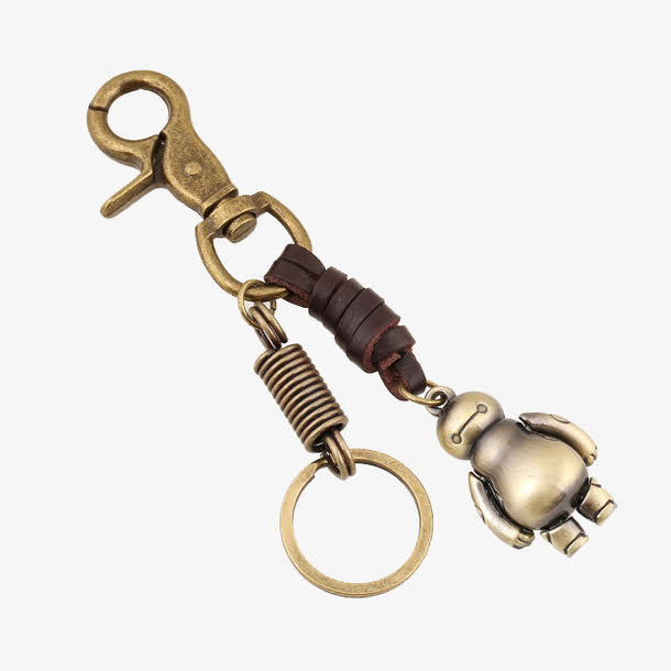 卡通挂坠钥匙圈免抠