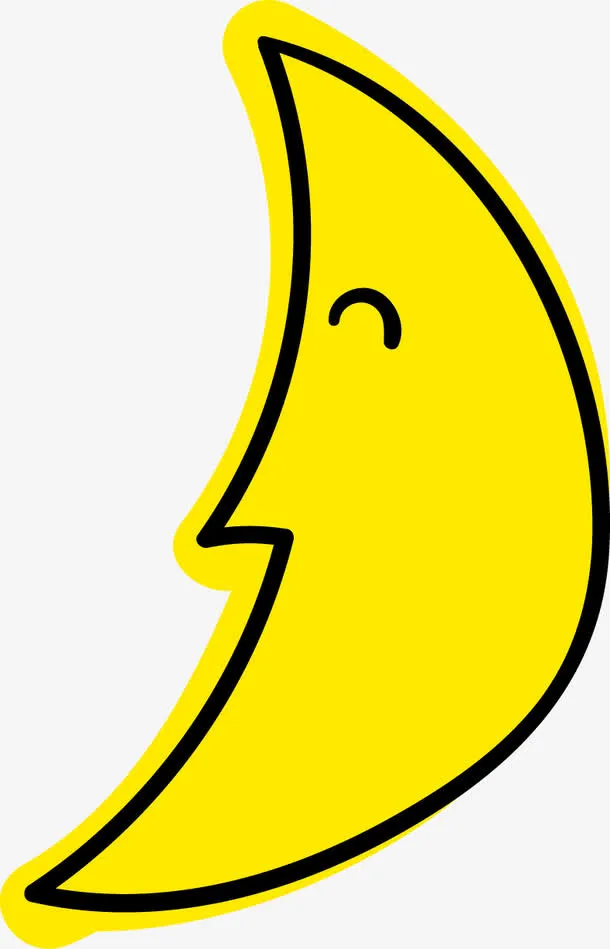 手绘的月亮免抠