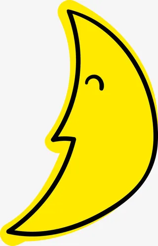 手绘的月亮免抠