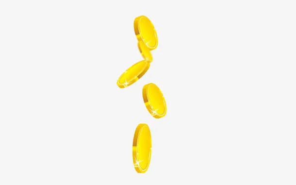 漂浮的金币免抠
