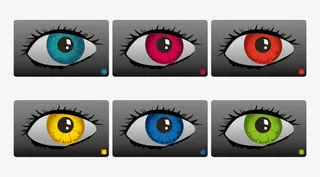 矢量彩色眼睛素材免抠