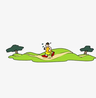 跑步的男孩免抠