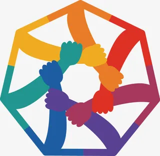 矢量手绘手拉手图标免抠