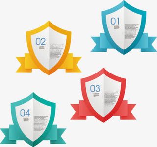 盾牌信息图表免抠