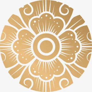 矢量金色圆形花纹免抠