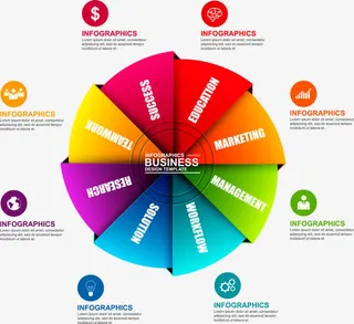 商务信息图表示意图免抠