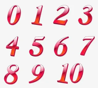 阿拉伯3D数字免抠