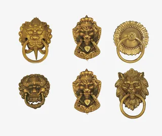 中国风门把手免抠