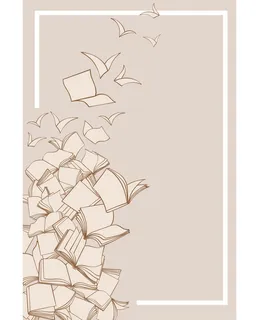 手绘书籍简约边框平面广告高清