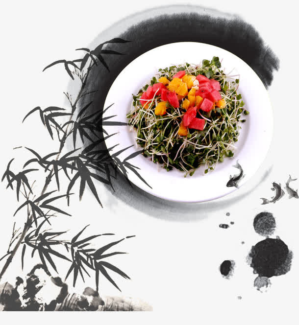 美食 盘子免抠