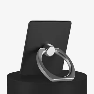 炫酷黑方形指环扣免抠