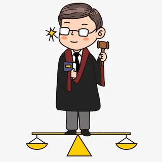 手绘站在天平上的男人免抠图免抠