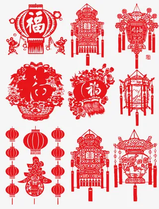 元宵春节灯笼免抠