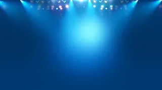 蓝色探照灯舞台海报背景
