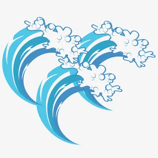 海浪元素图片免抠