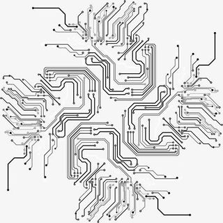创意科技感电路线免抠