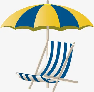 卡通沙滩度假设计图免抠