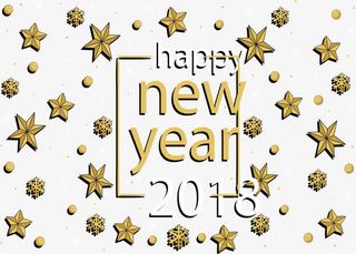 金色星星雪花花纹免抠