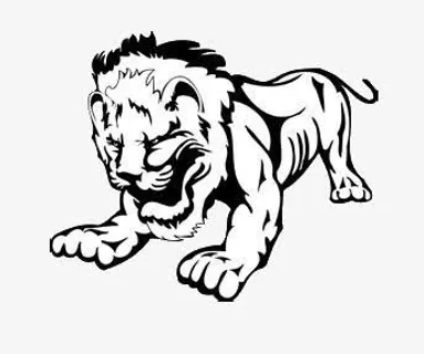 简笔画狮子免抠