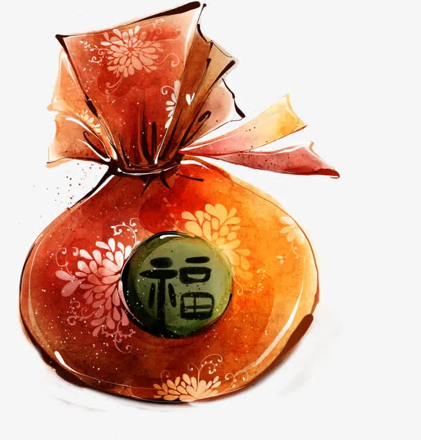 新年元旦福袋海报设计免抠
