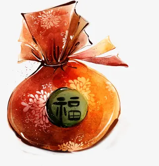 新年元旦福袋海报设计免抠