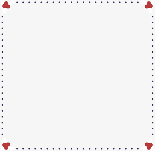 波点圣诞边框免抠