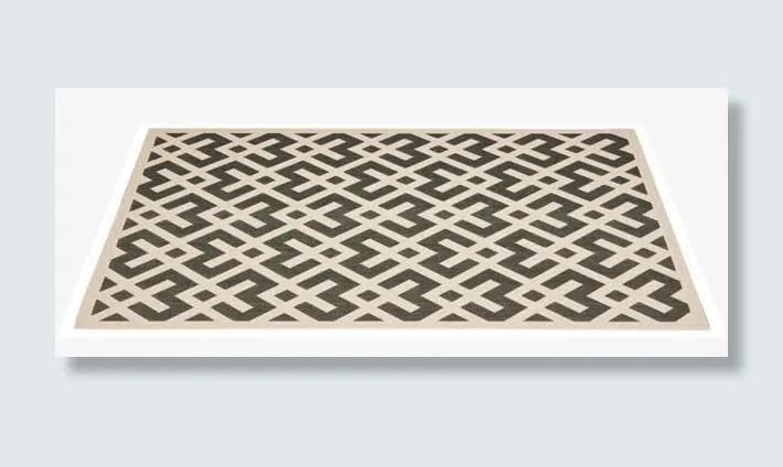 时尚现代简约条纹地毯免抠