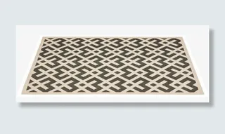 时尚现代简约条纹地毯免抠