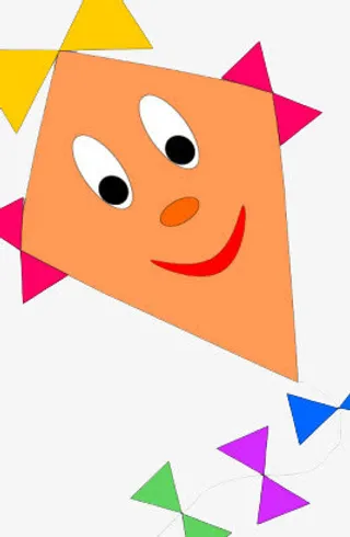 可爱笑脸风筝免抠