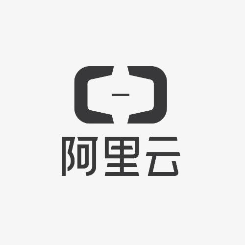 黑白阿里云logo免抠