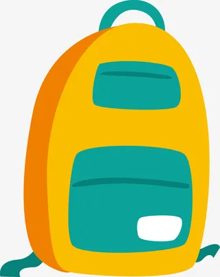 卡通书包矢量图免抠