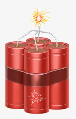 粉红色炸药包免抠