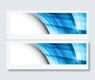 矢量蓝色发光banner底纹