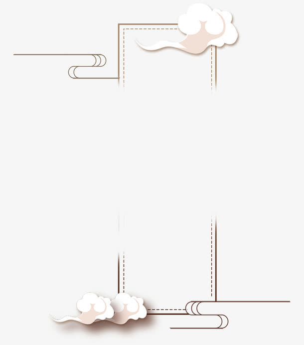 祥云中式文字框免抠