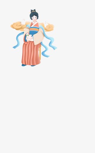 七夕人物插画免抠