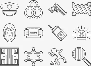 警察缉拿凶手图标免抠