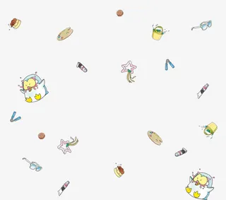 卡通元素漂浮大集合免抠