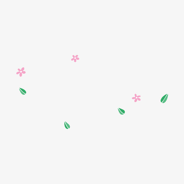 飘落的花朵和落叶免抠