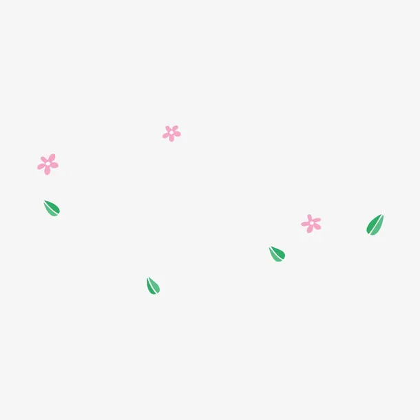 飘落的花朵和落叶免抠