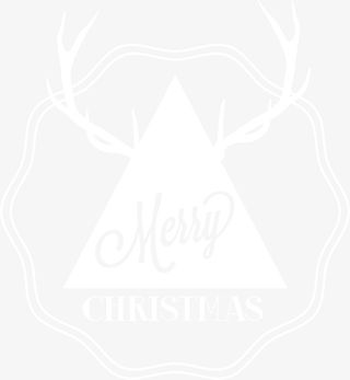 白色麋鹿圣诞节标签免抠