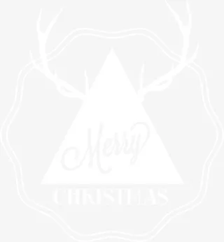 白色麋鹿圣诞节标签免抠