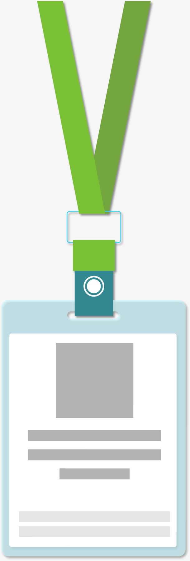 卡通矢量岗位牌免抠