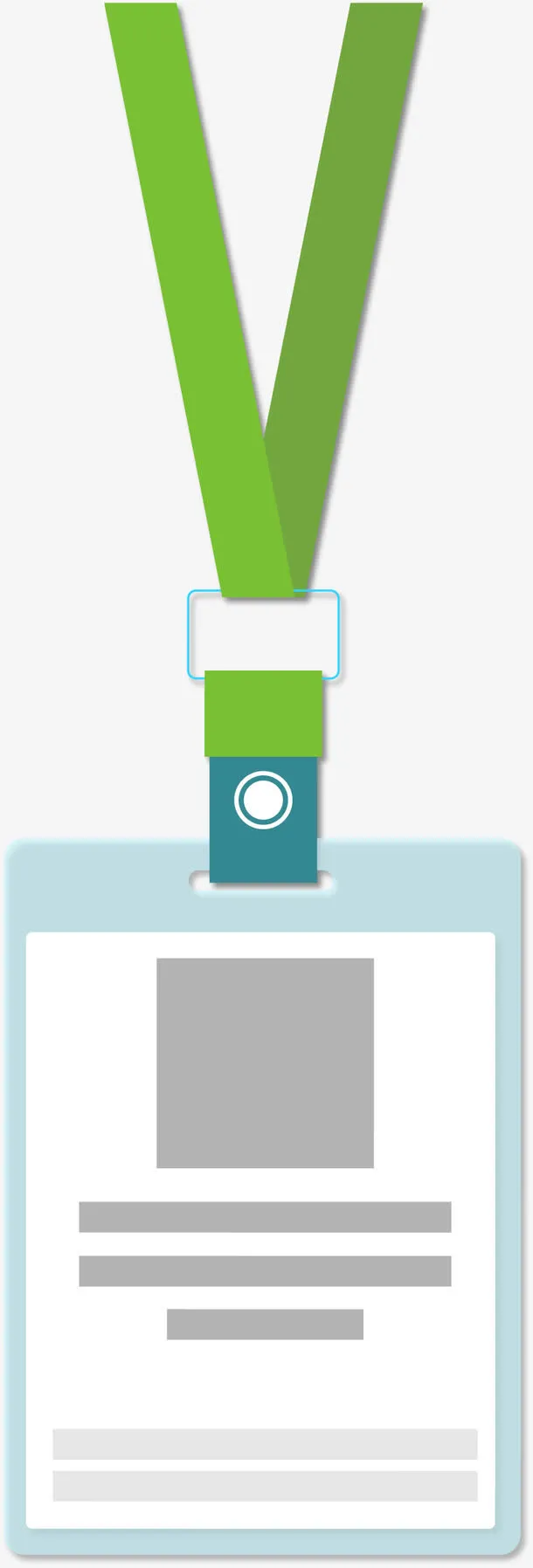 卡通矢量岗位牌免抠