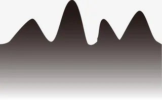 山渐变黑白图免抠