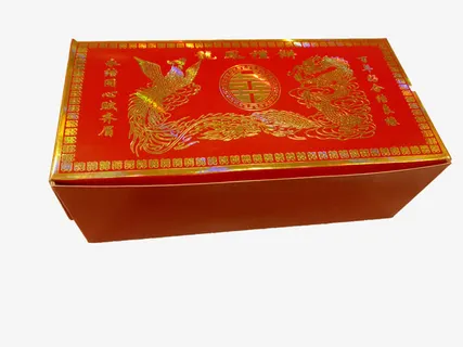 喜庆结婚龙凤礼饼盒子免抠