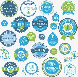 绿色环保生态徽章标签免抠