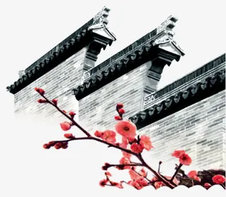城墙梅花免抠