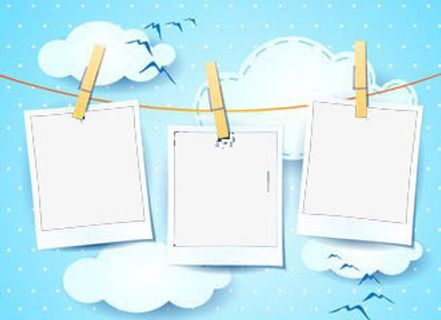 蓝天白云边框免抠